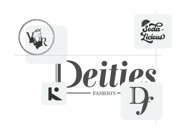 Example Logo with grid overlay