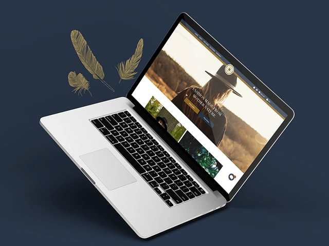 A shopping website on a laptop mockup