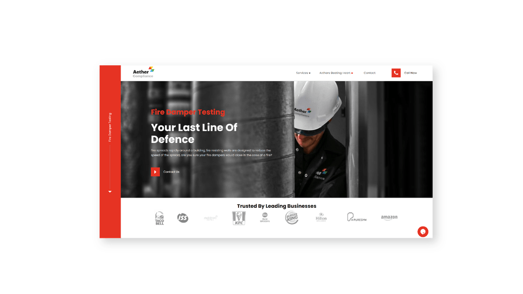 A screenshot of an asset compliance services web page