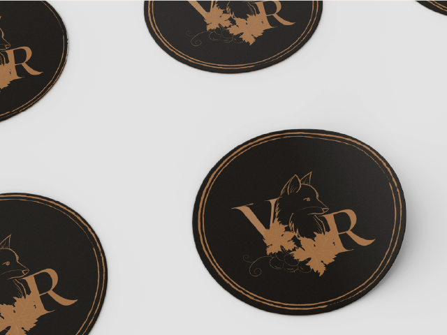 Logo example on stickers